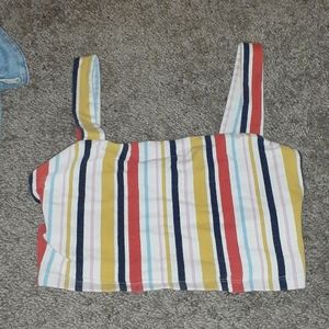 Forever 21 striped crop top